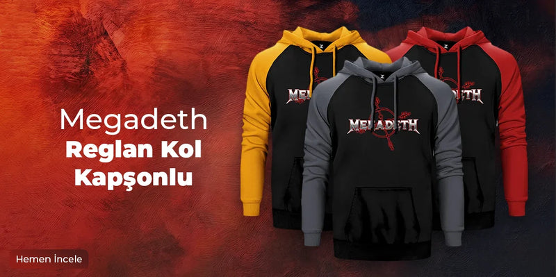 Megadeth Reglan Kol Renkli Kapşonlu