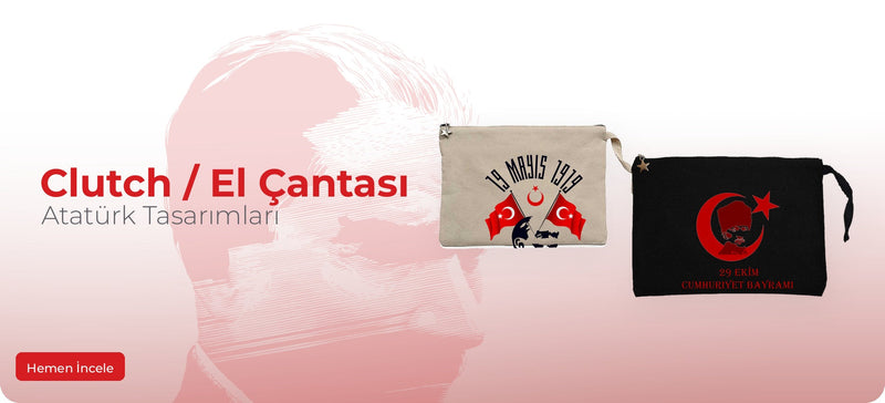 Atatürk Clutch El Çantası - Zepplin Giyim