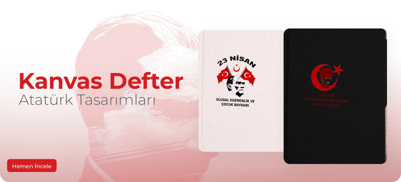 Atatürk Kanvas Defter - Zepplin Giyim