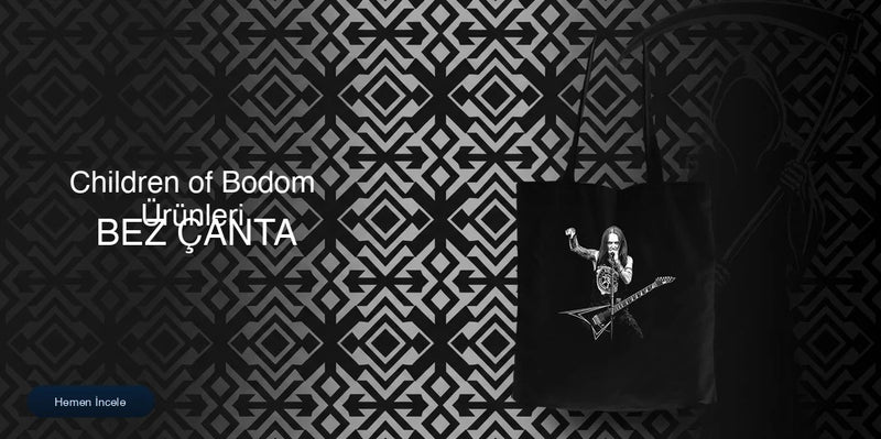 Children of Bodom Fermuarlı Bez Çanta