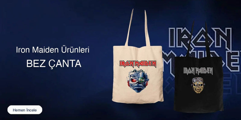 Iron Maiden Fermuarlı Bez Çanta kapak
