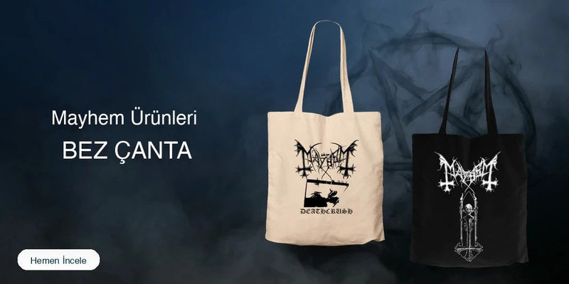Mayhem Fermuarlı Bez Çanta kapak