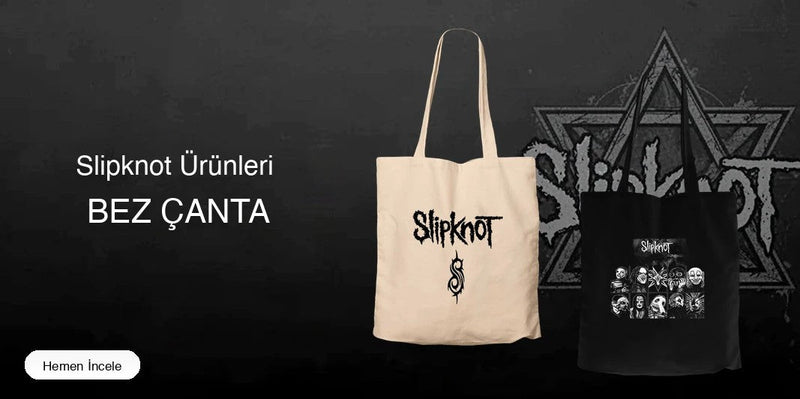 Slipknot Fermuarlı Bez Çanta kapak