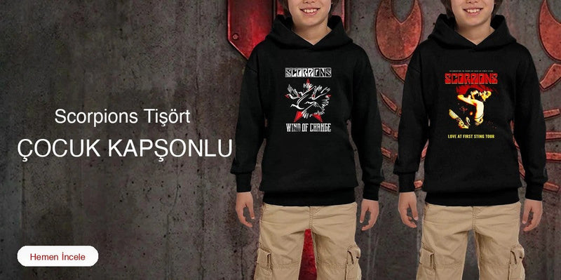 Scorpions Çocuk Kapşonlu kapak