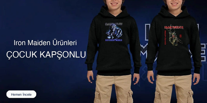 Iron Maiden Çocuk Kapşonlu kapak