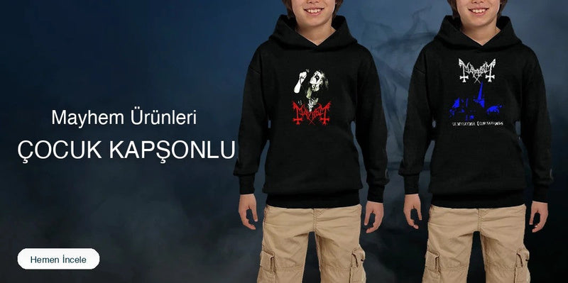 Mayhem Çocuk Kapşonlu kapak