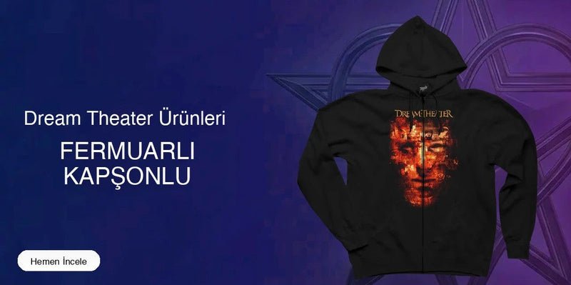 Dream Theater Fermuarlı Kapşonlu