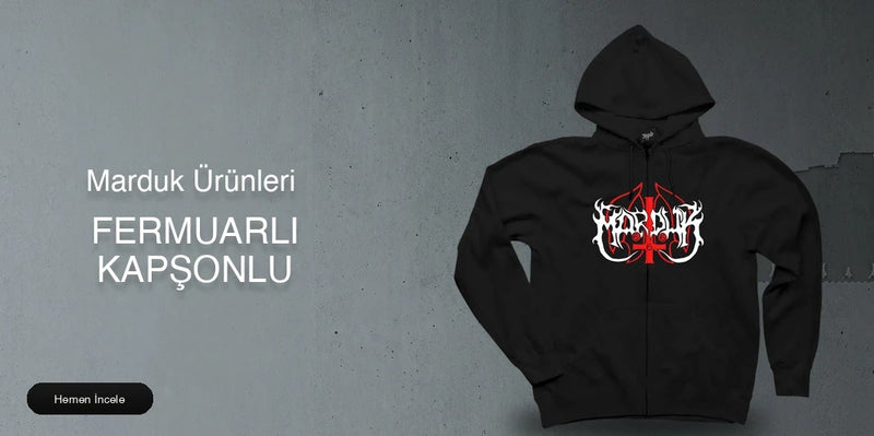 Marduk Fermuarlı Kapşonlu