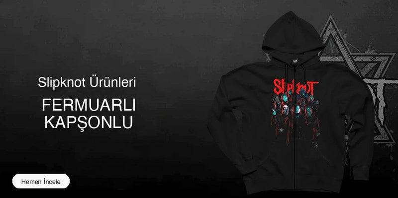 Slipknot Fermuarlı Kapşonlu kapak