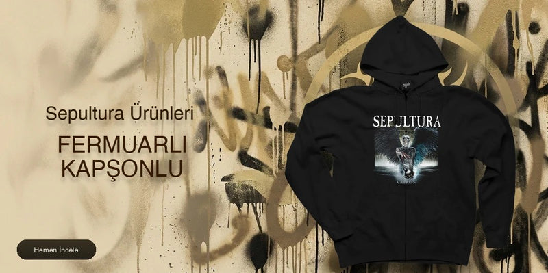 Sepultura Fermuarlı Kapşonlu