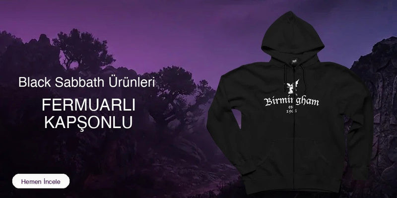 Black Sabbath Fermuarlı Kapşonlu kapak
