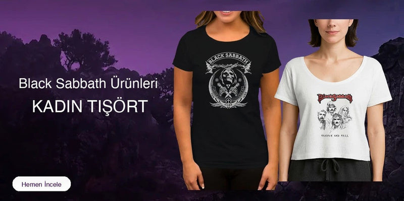 Black Sabbath Kadın Tişört kapak