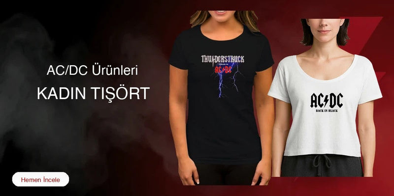 AC/DC Kadın Tişört kapak