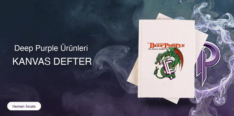 Deep Purple Kanvas Defter kapak