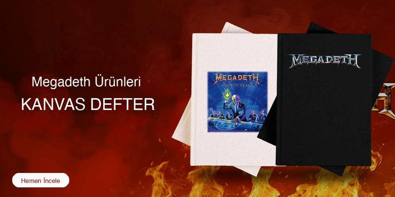 Megadeth Kanvas Defter kapak