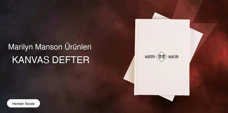Marilyn Manson Kanvas Defter
