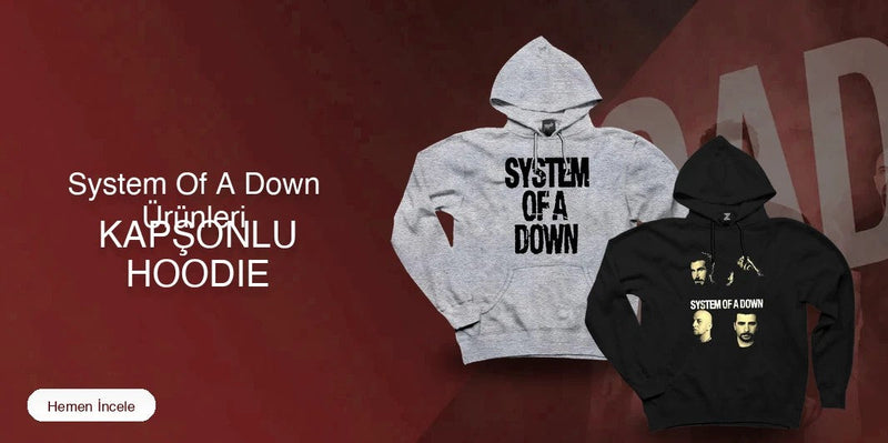 System Of A Down Kapşonlu Fermuarsız