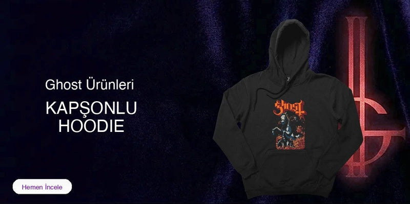 Ghost Kapşonlu Fermuarsız