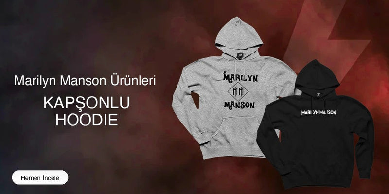 Marilyn Manson Kapşonlu Fermuarsız