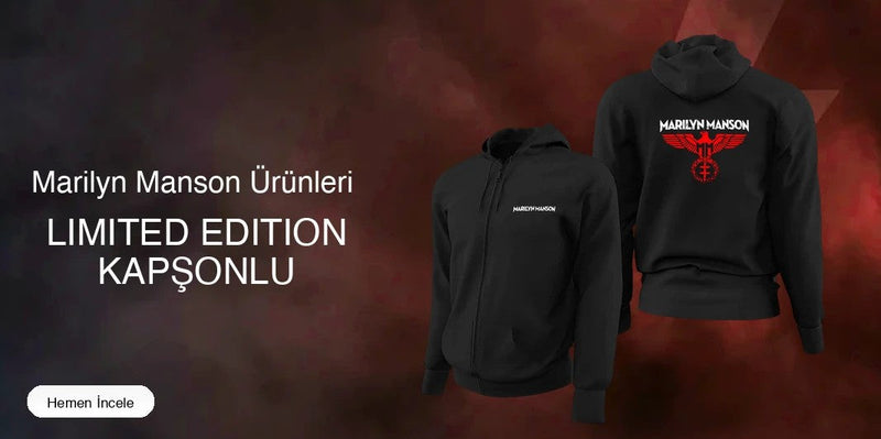 Marilyn Manson Limited Edition Kapşonlu Sweatshirt