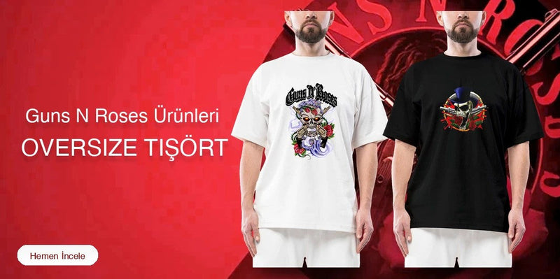 Guns N Roses Oversize Tişört kapak