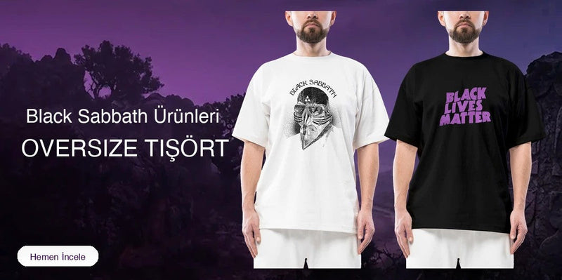 Black Sabbath Oversize Tişört kapak