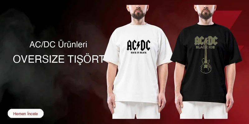 AC/DC Oversize Tişört kapak