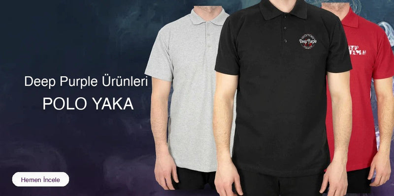 Deep Purple Polo Yaka Tişört kapak