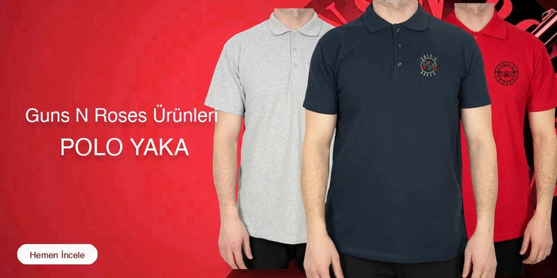 Guns N Roses Polo Yaka Tişört kapak