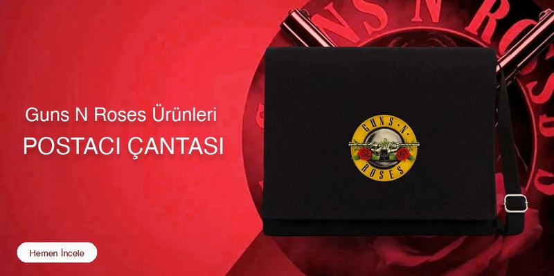 Guns N Roses Postacı Çantası kapak