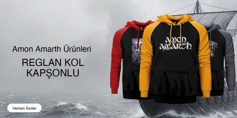 Amon Amarth Reglan Kol Renkli Kapşonlu kapak