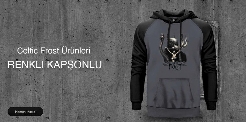 Celtic Frost Renkli Kapşonlu