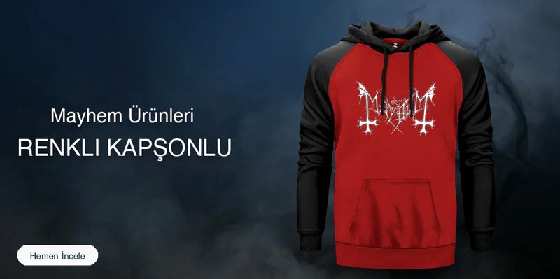 Mayhem Renkli Kapşonlu kapak