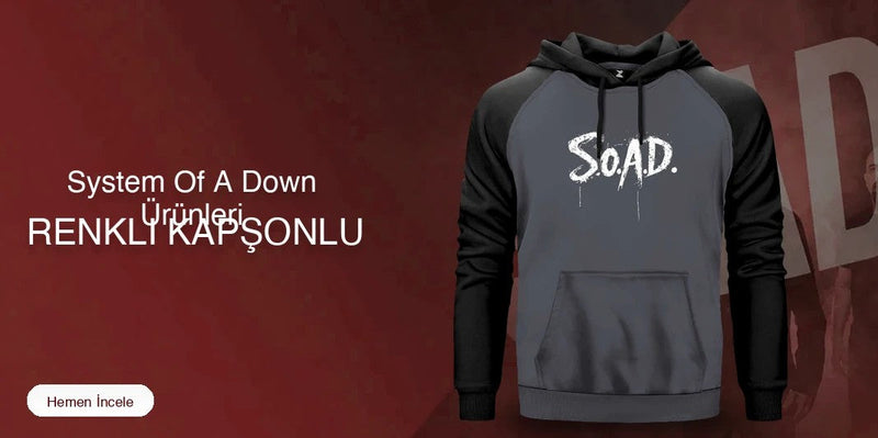 System Of A Down Renkli Kapşonlu