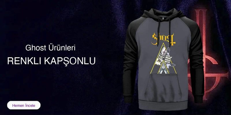 Ghost Renkli Kapşonlu