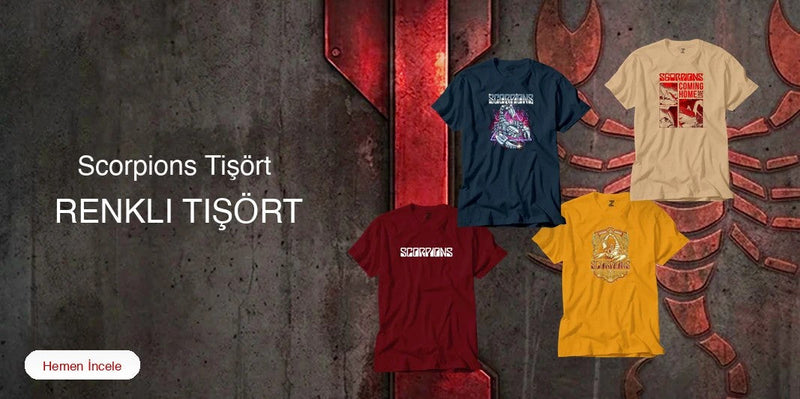 Scorpions Renkli Tişört kapak