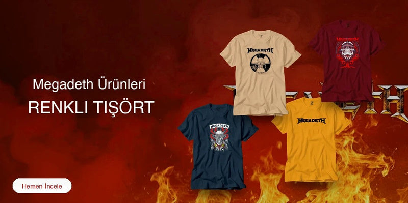 Megadeth Renkli Tişört kapak