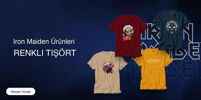 Iron Maiden Renkli Tişört kapak