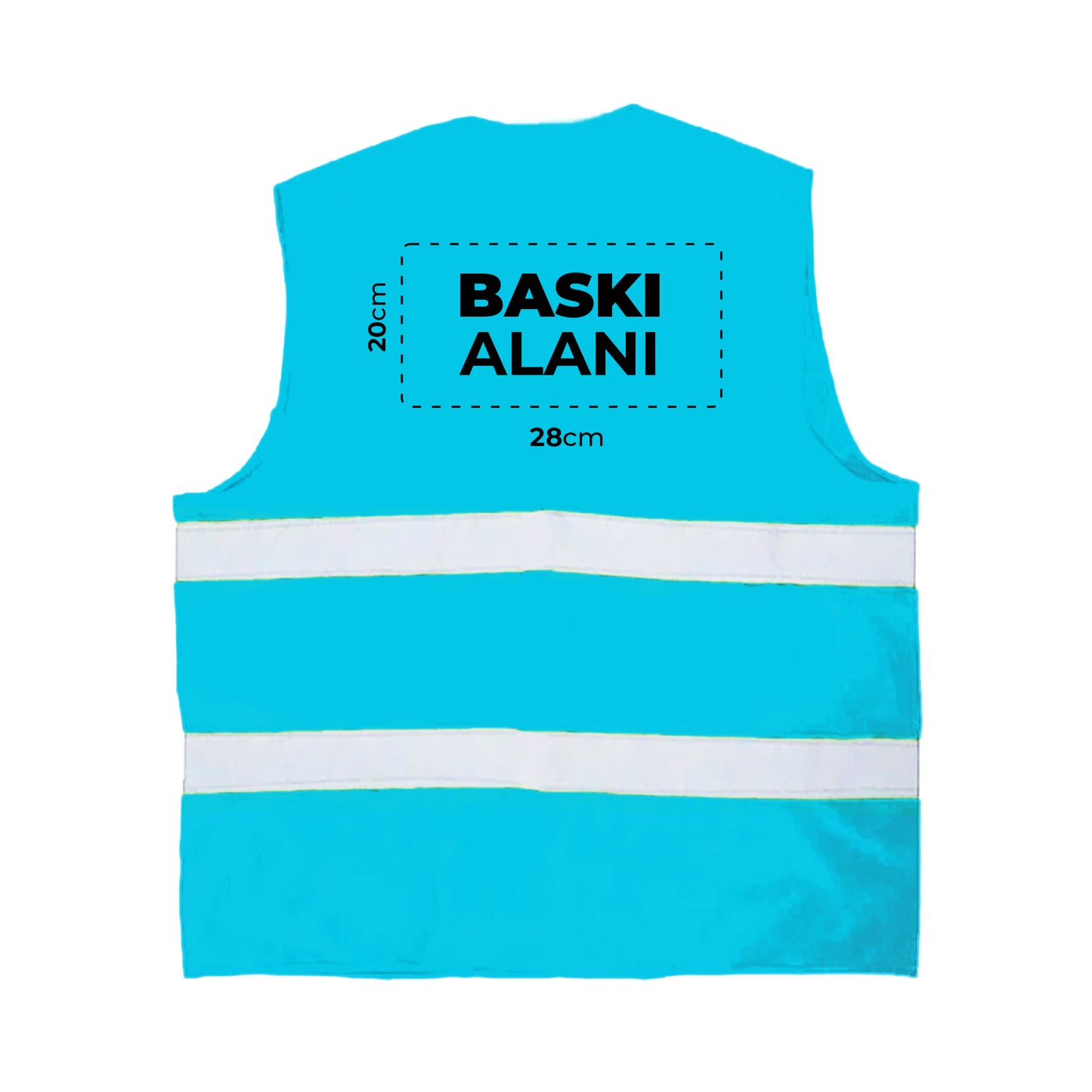 Logo Baskılı Reflektörlü İkaz Yeleği Baskılı Toptan