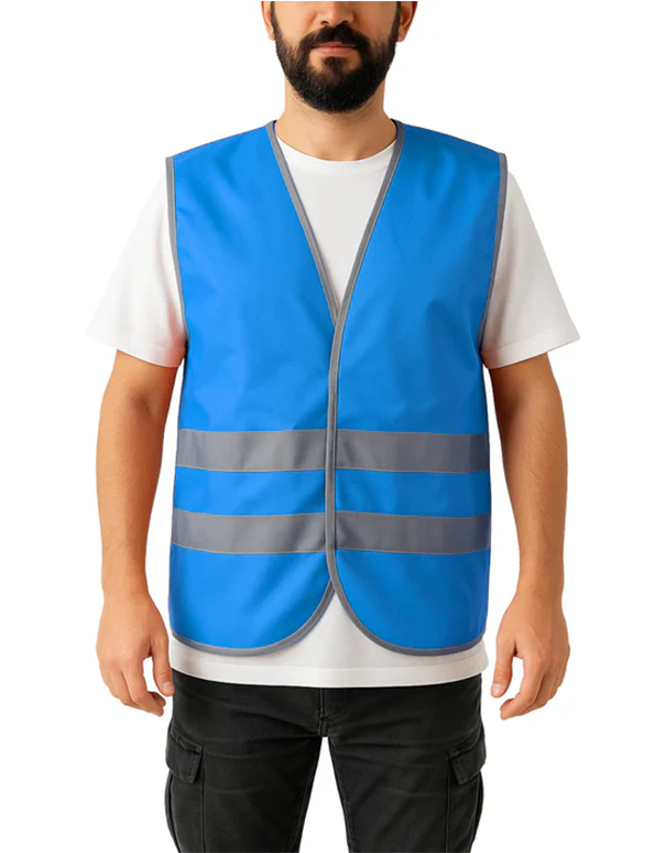 İkaz Yeleği Mavi Reflektörlü