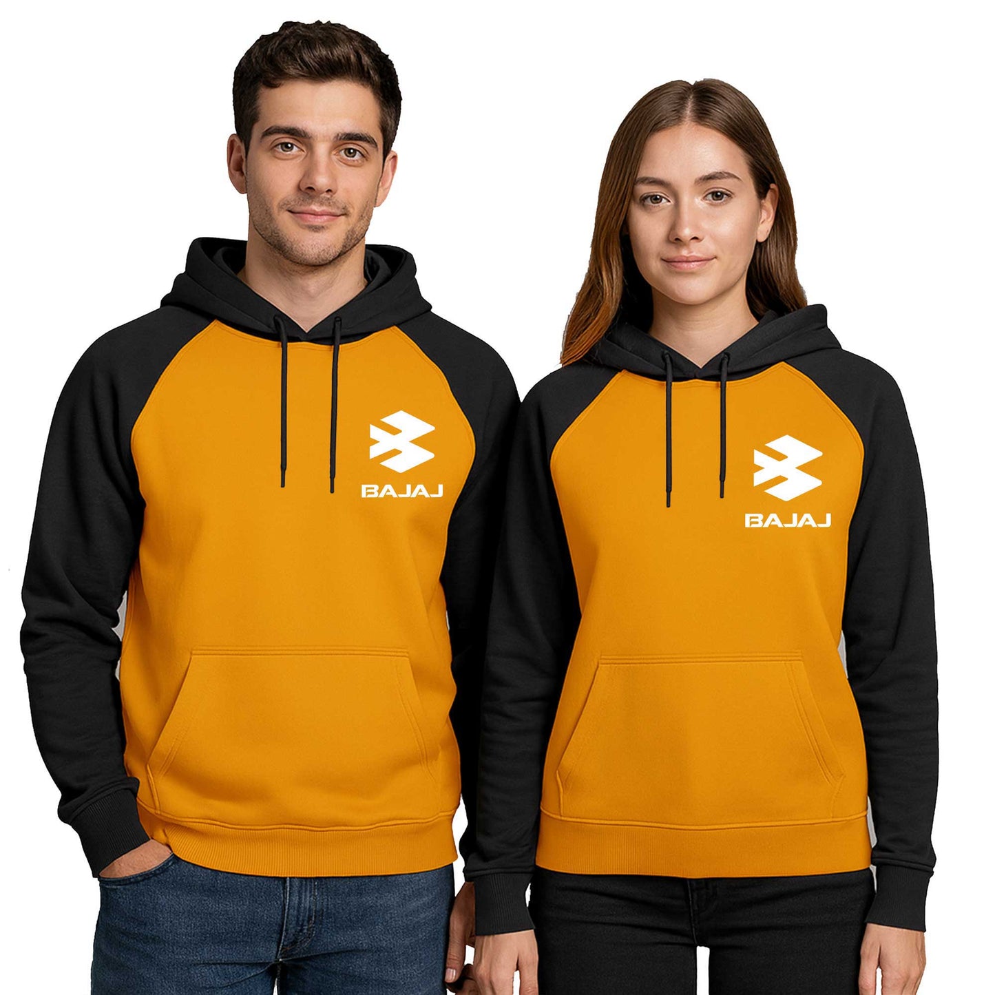Bajaj White Logo Sevgili Çift Renkli Kapşonlu Sweatshirt Hoodie