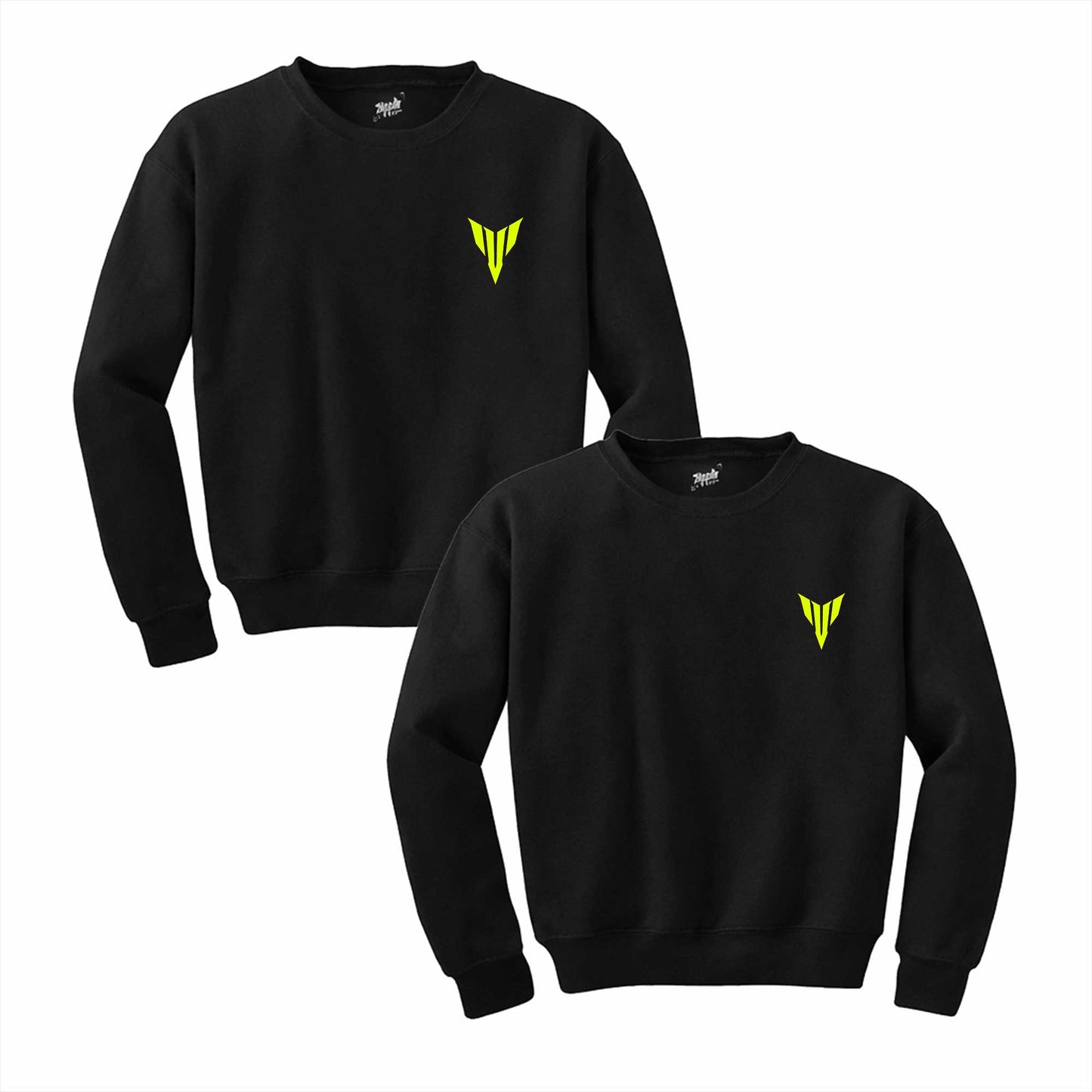Yamaha Neon Logo Sevgili Çift Siyah Sweatshirt