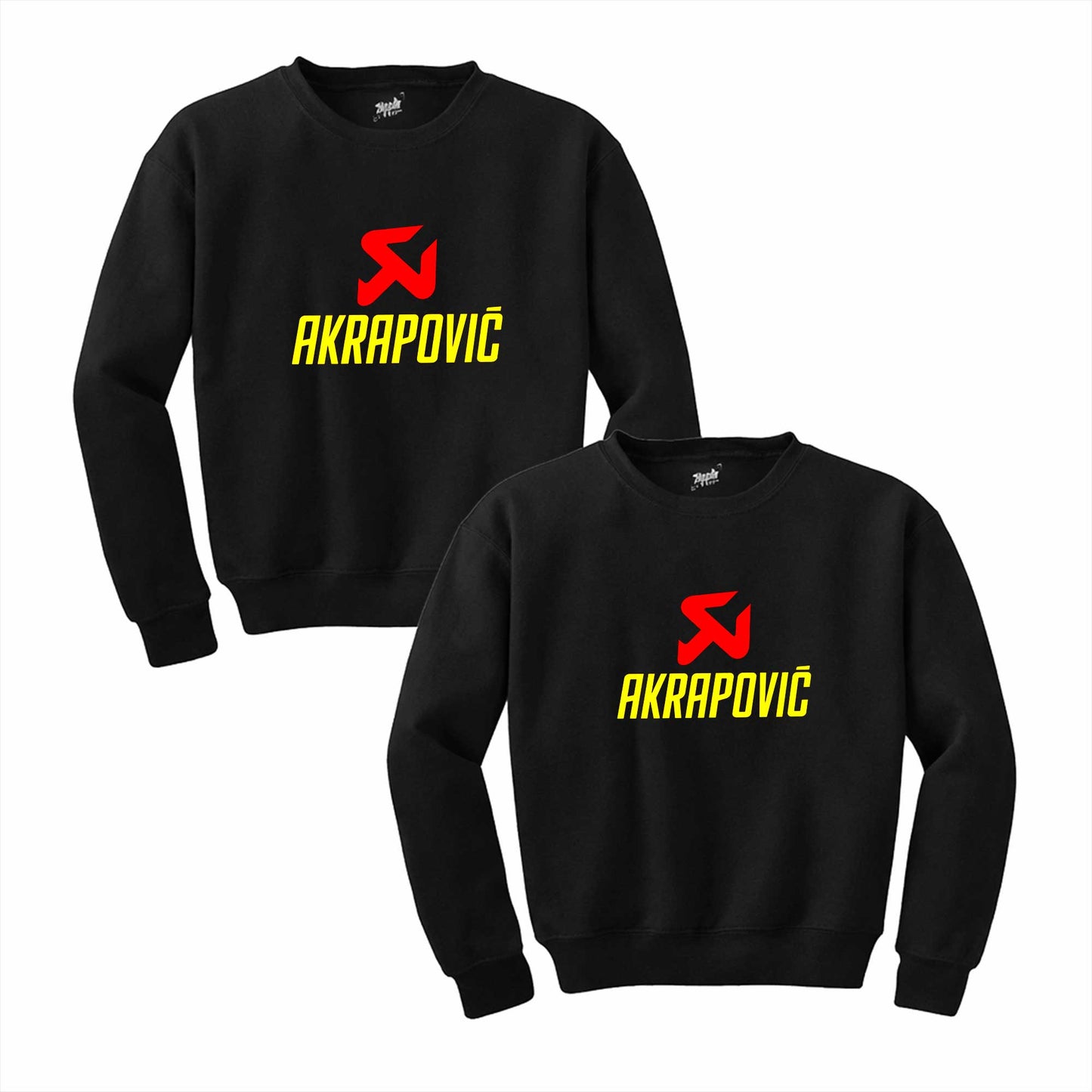 Akrapovic Sevgili Çift Siyah Sweatshirt