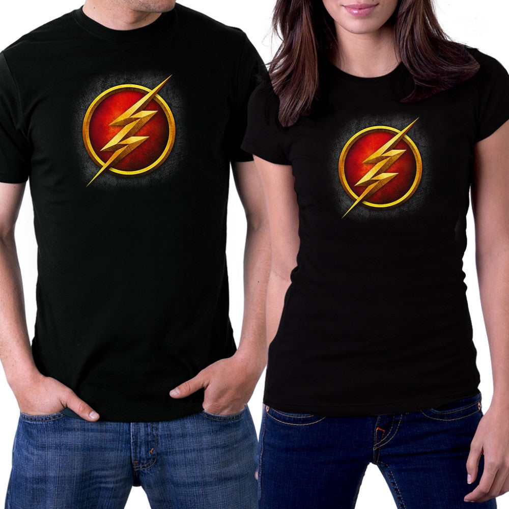 The Flash Sevgili Çift Siyah Tişört