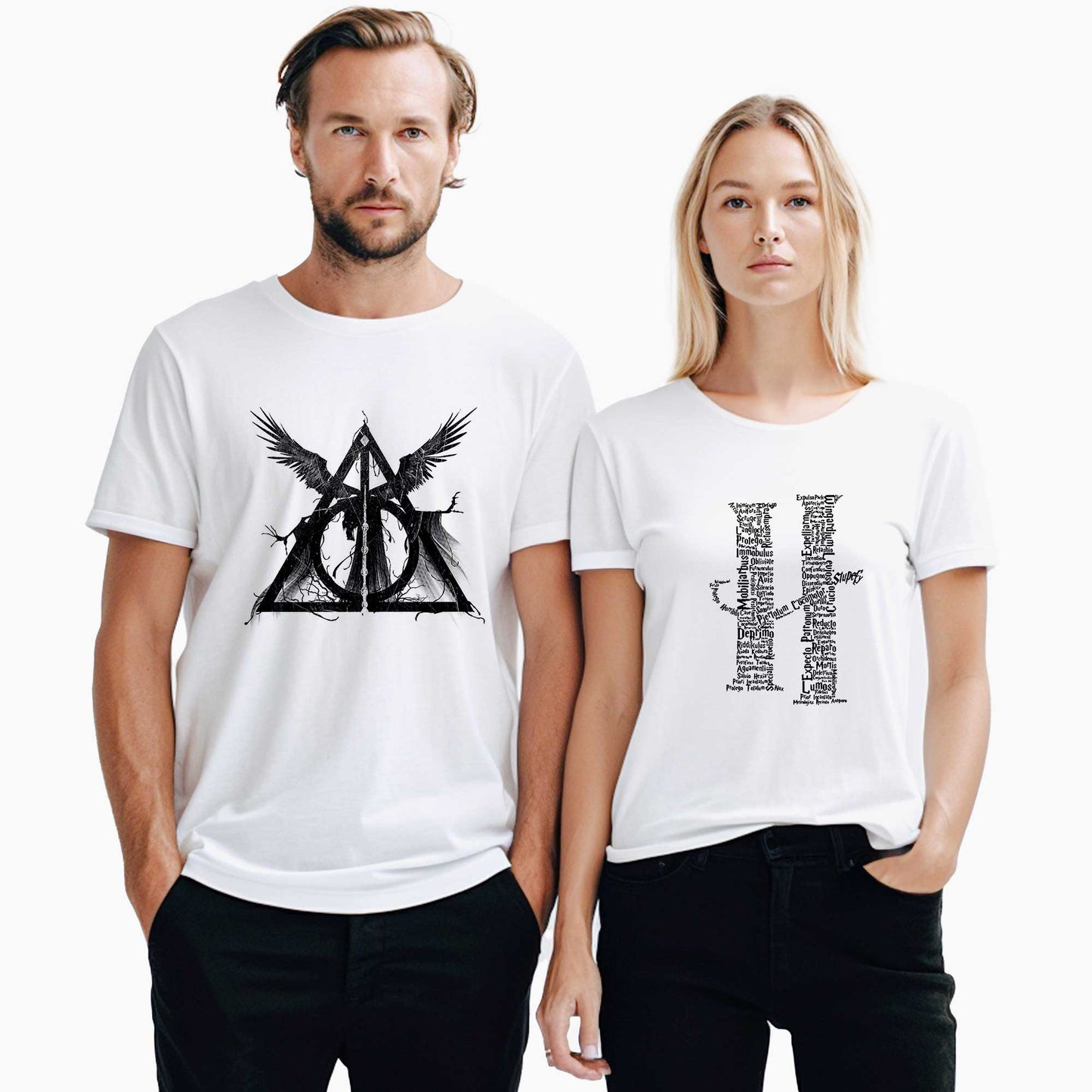 Harry Potter Sevgili Çift Beyaz Tişört