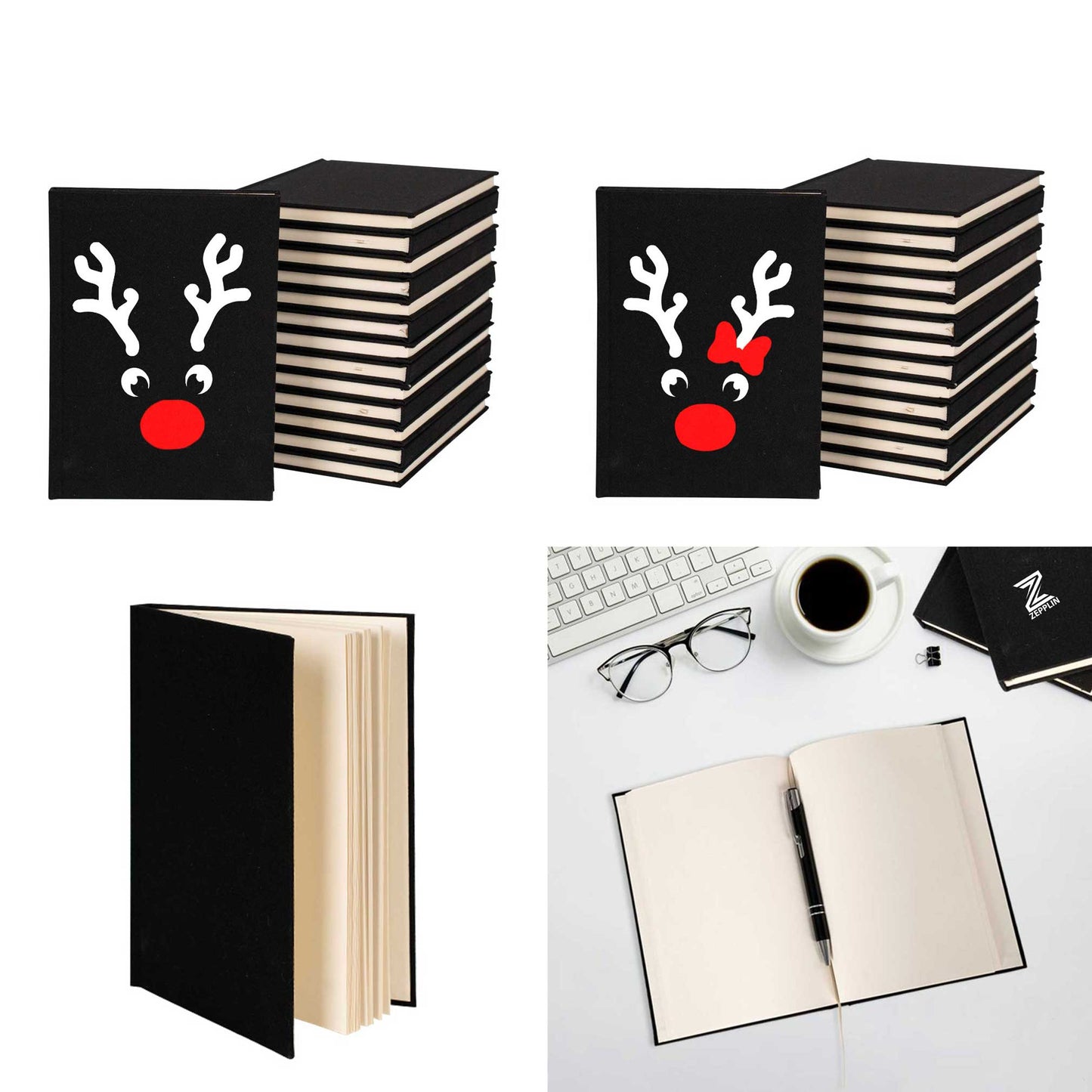 Geyik Sevgili Çift Kanvas Defter