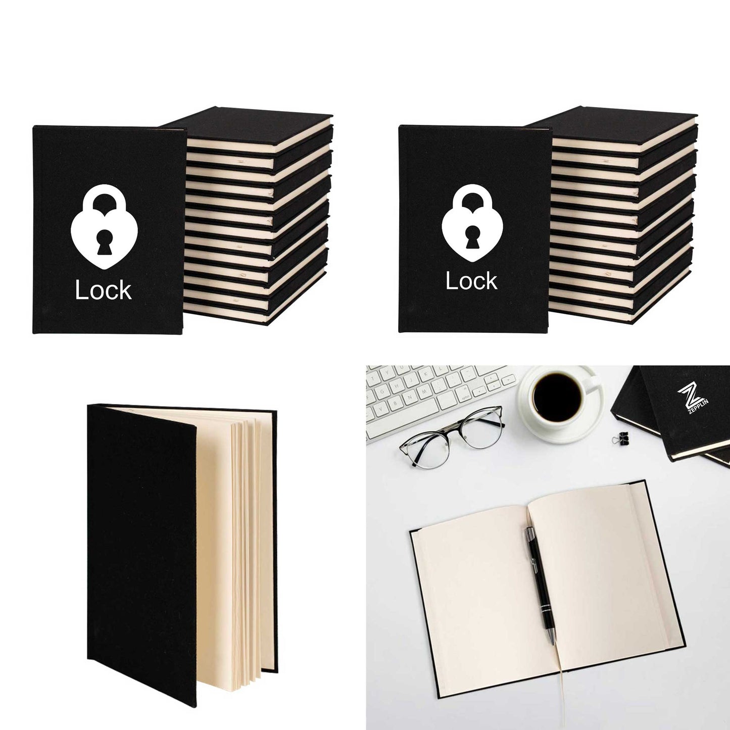 Lock Sevgili Çift Kanvas Defter