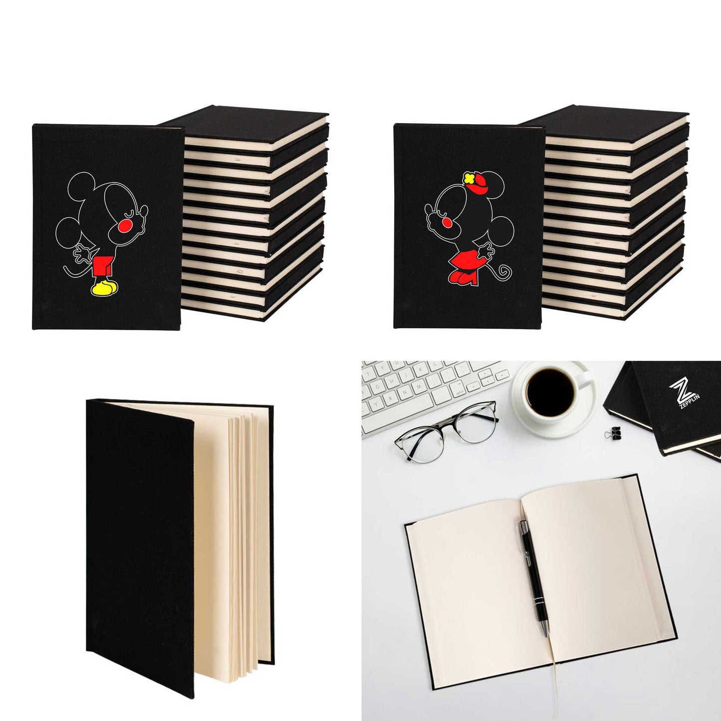 Love Mouse Sevgili Çift Kanvas Defter