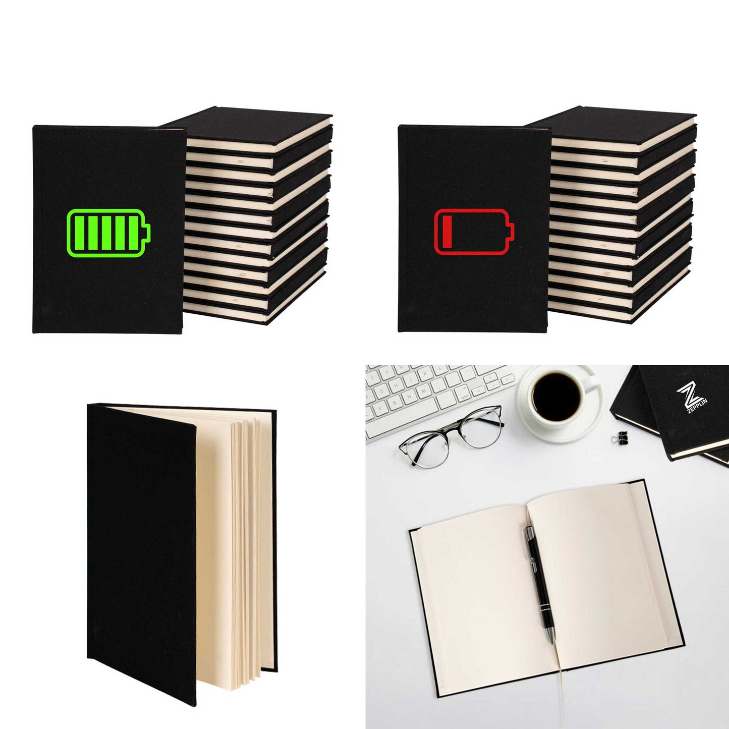 Battery Sevgili Çift Kanvas Defter