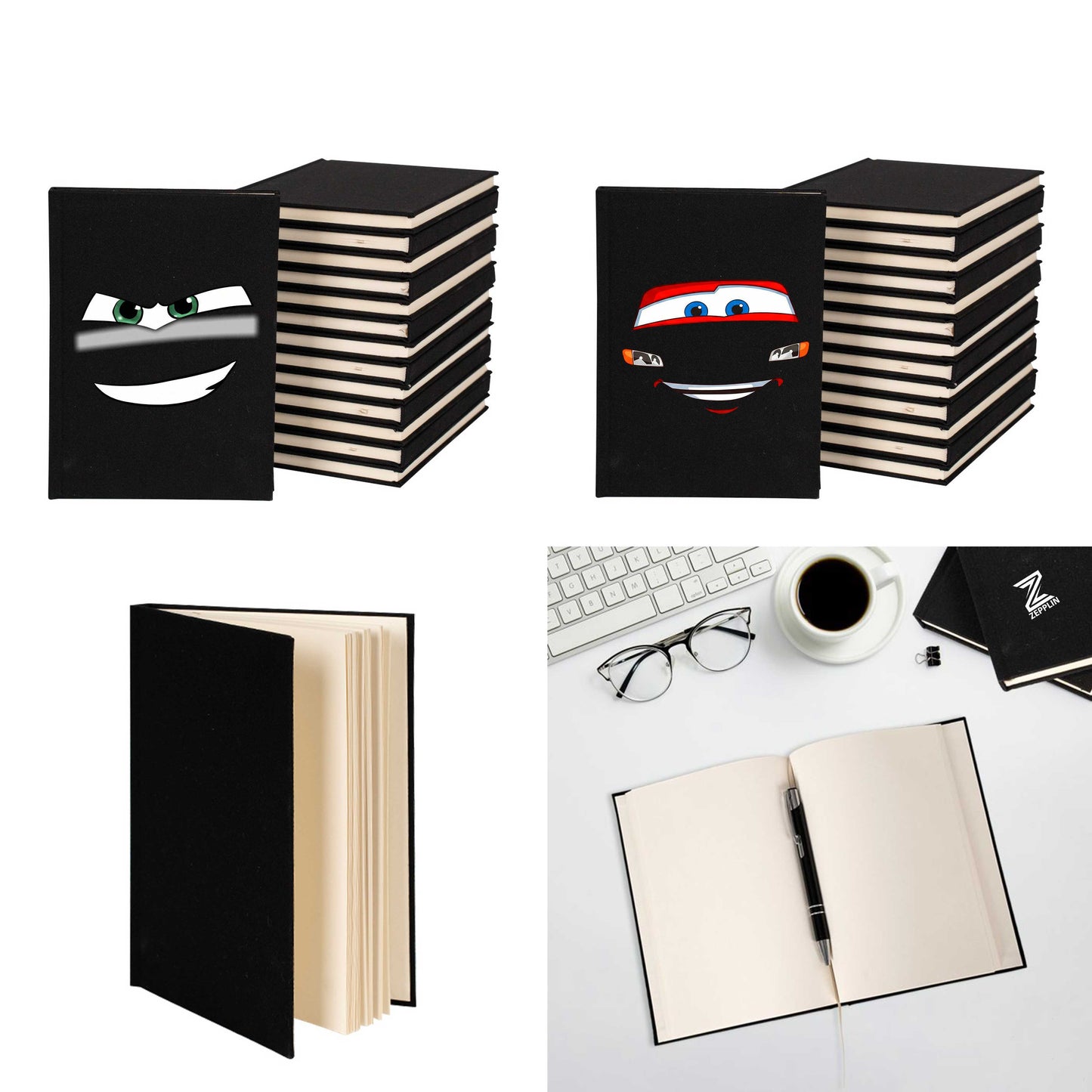 Şimşek McQueen Sevgili Çift Kanvas Defter